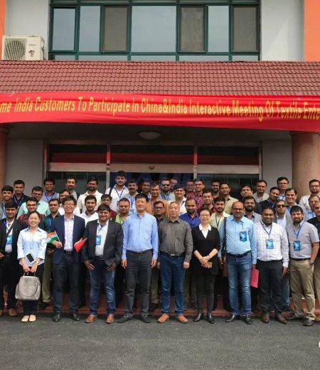 中印紡織交流（一） 牛了！30余家印度紡企中國考察，海佳把展會(huì)開到工廠里！